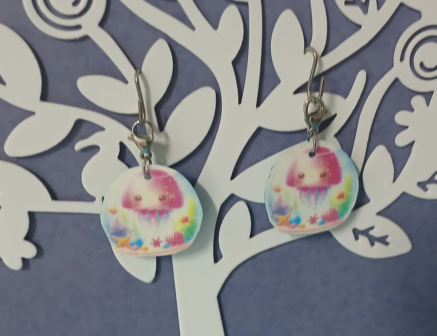 Jellyfish in Aquarium Interchangeable Earrings