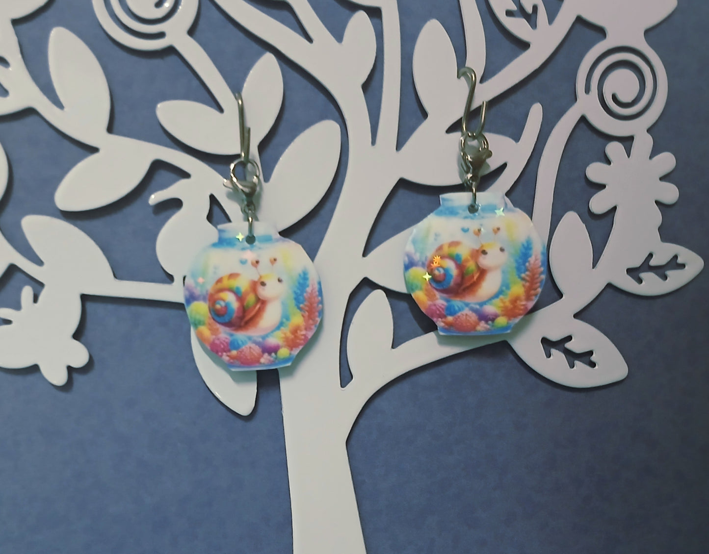 Snail in Aquarium Interchangeable Earrings