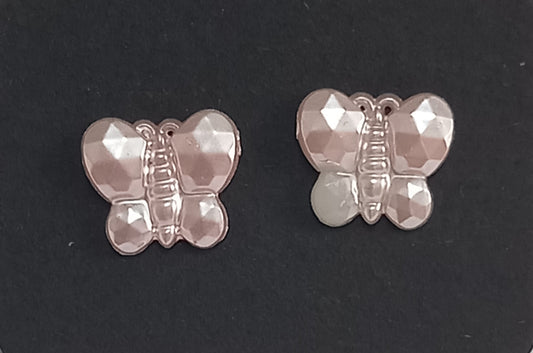 Pink Butterfly Stud Earring