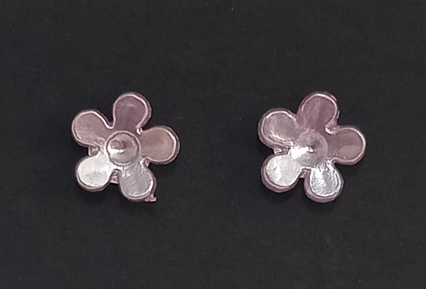 Pink Flower Stud Earring