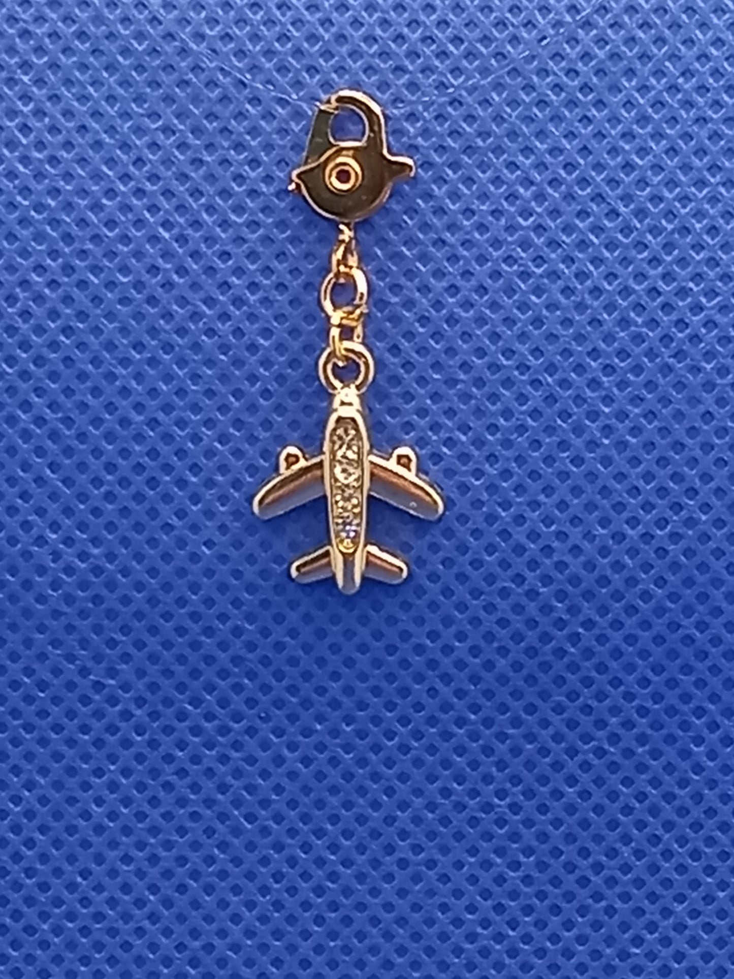 Single Gold Plane Charm