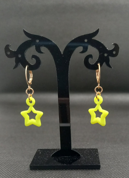 Yellow Star Earrings