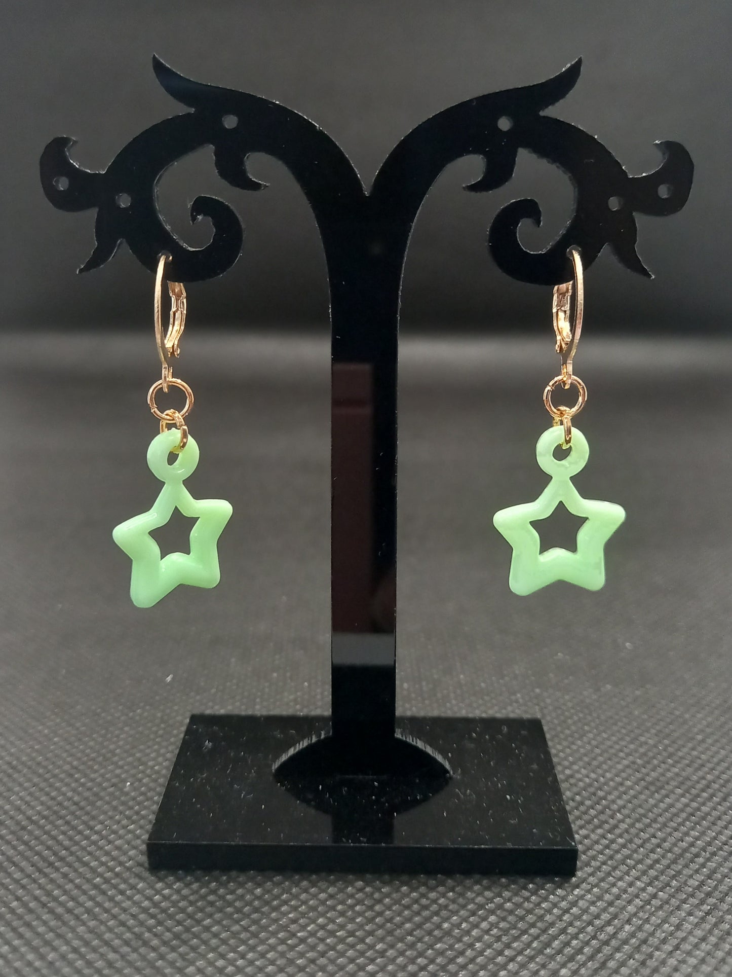 Green Stars Earrings