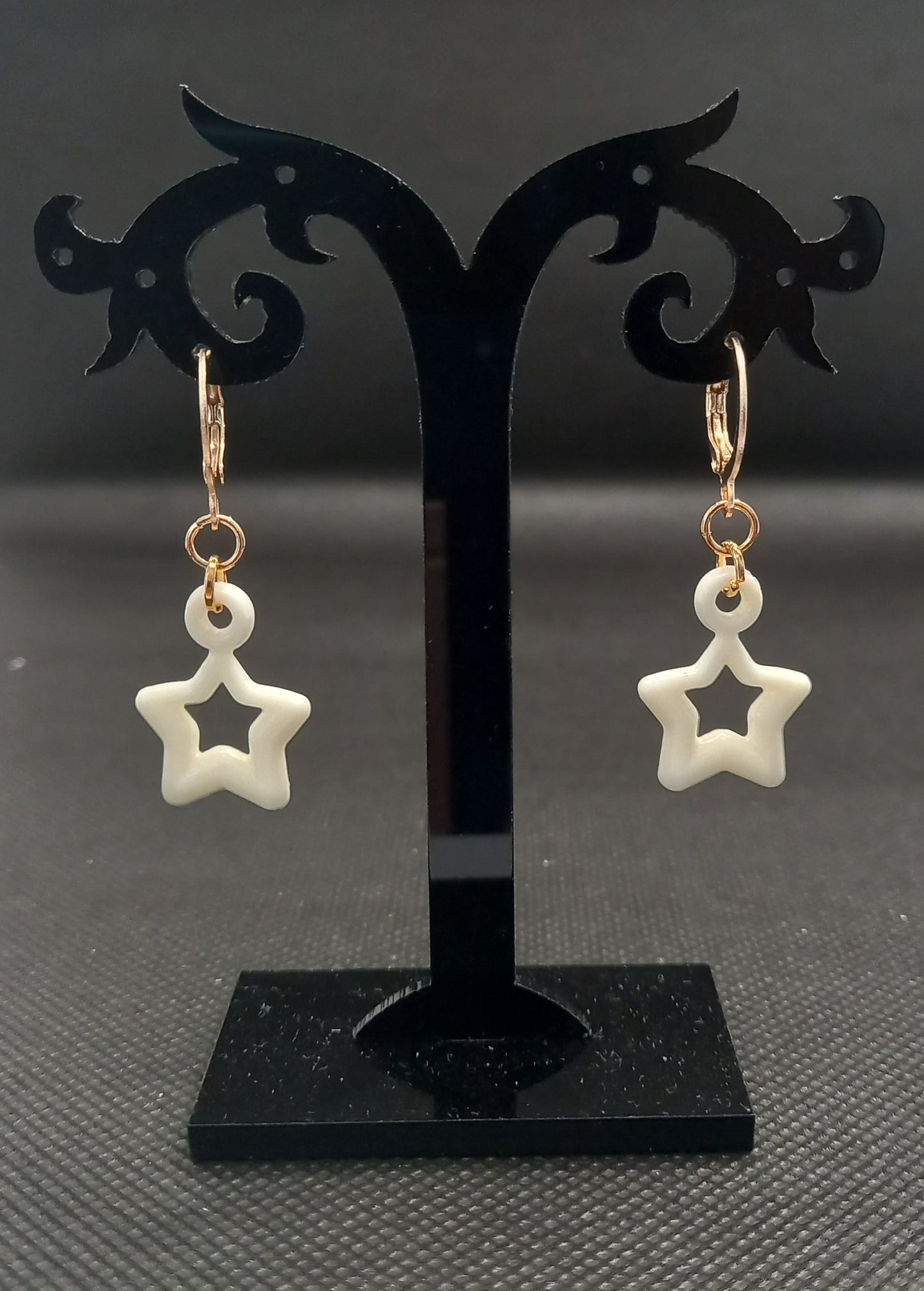 White Star Earrings