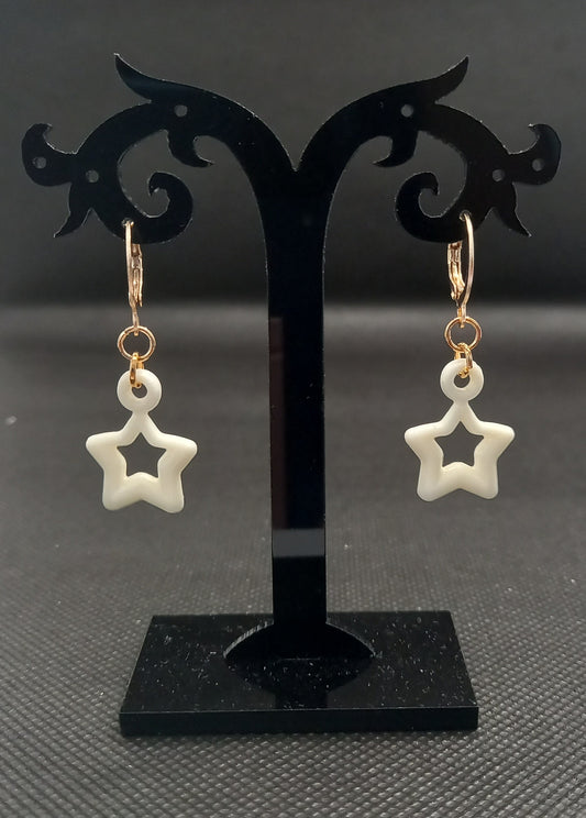 White Star Earrings