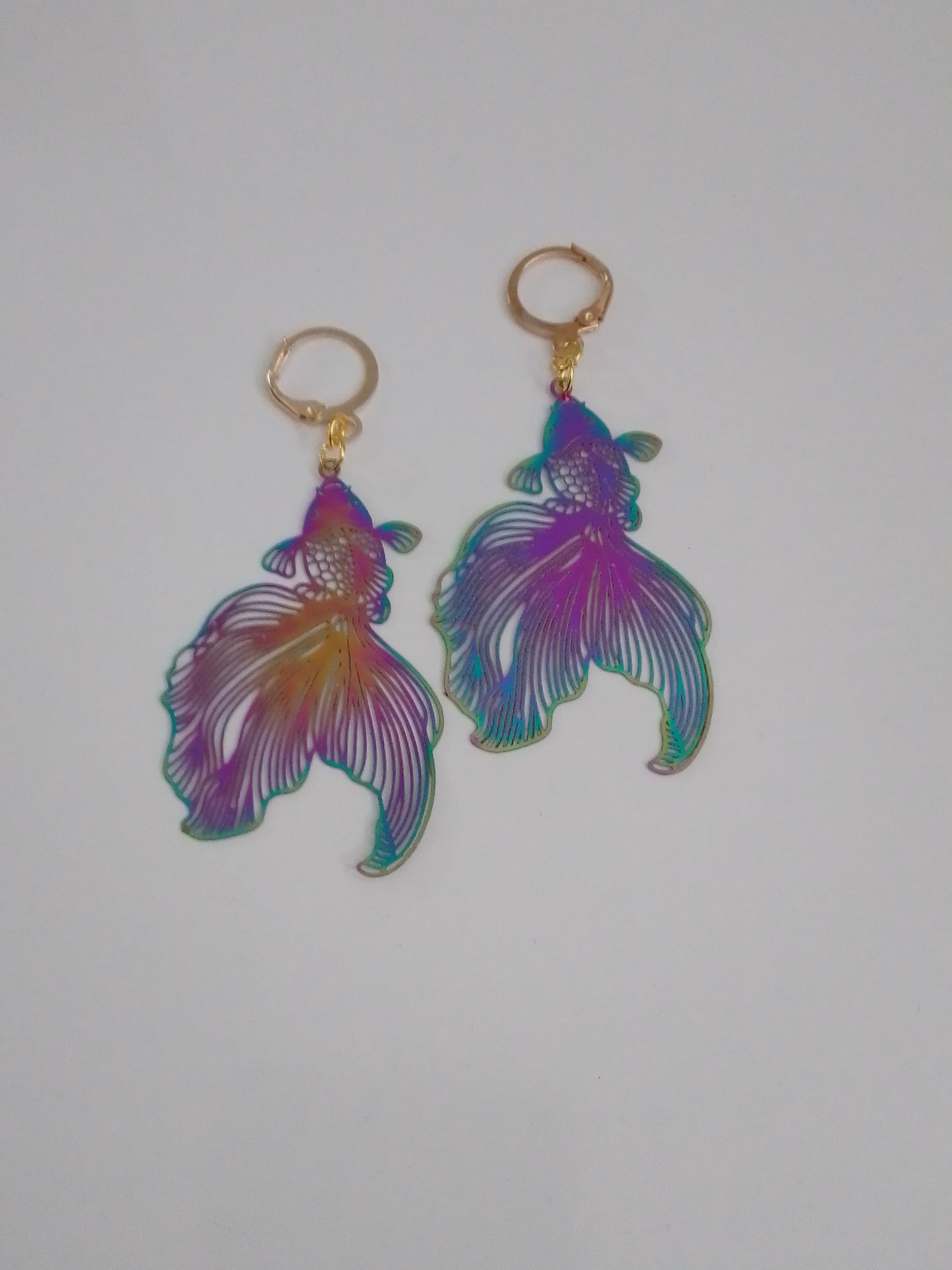 Neochrome Fish Earrings