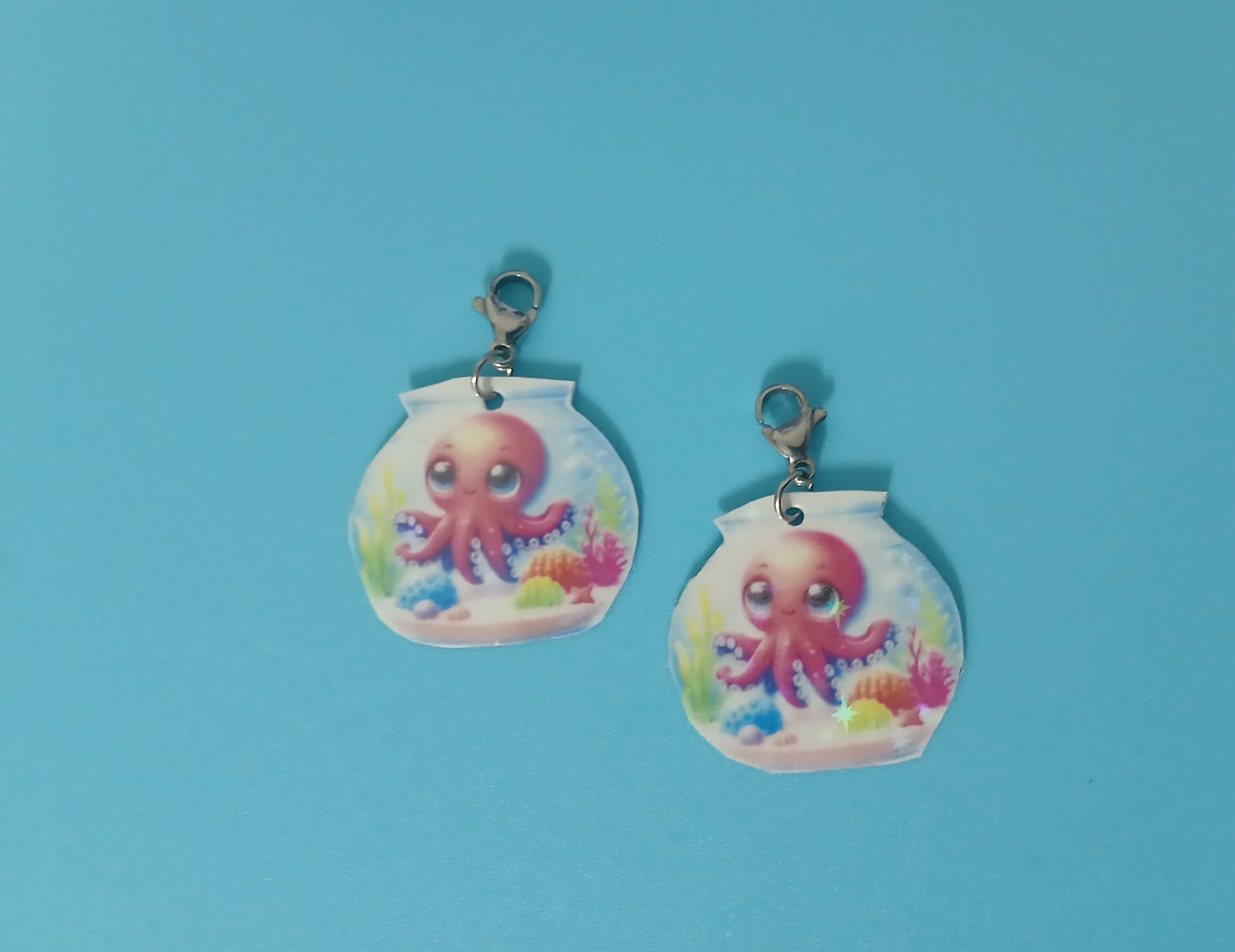 Octopus in Aquarium Interchangeable Earrings