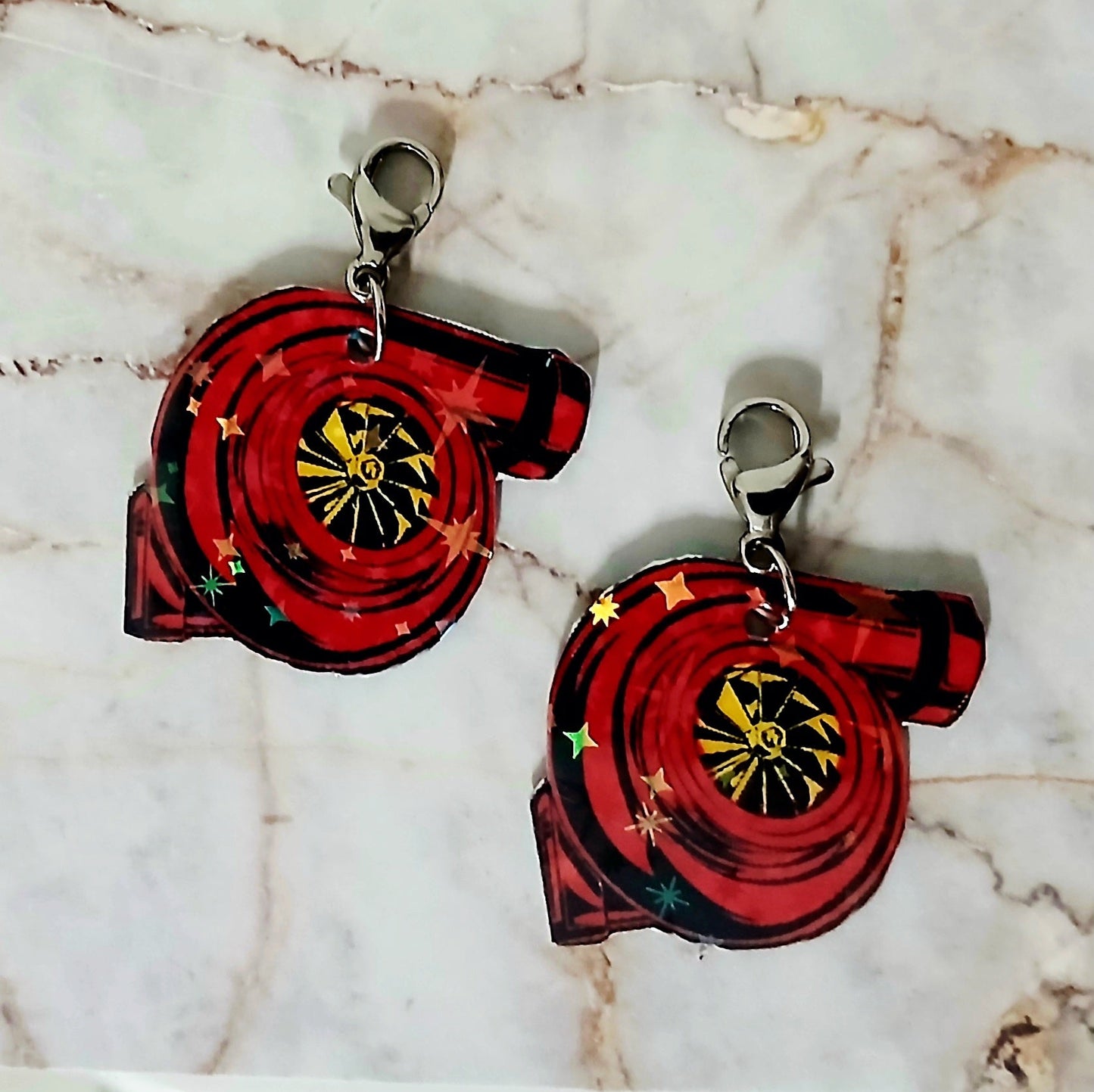 Red Turbo Interchangeable Earrings