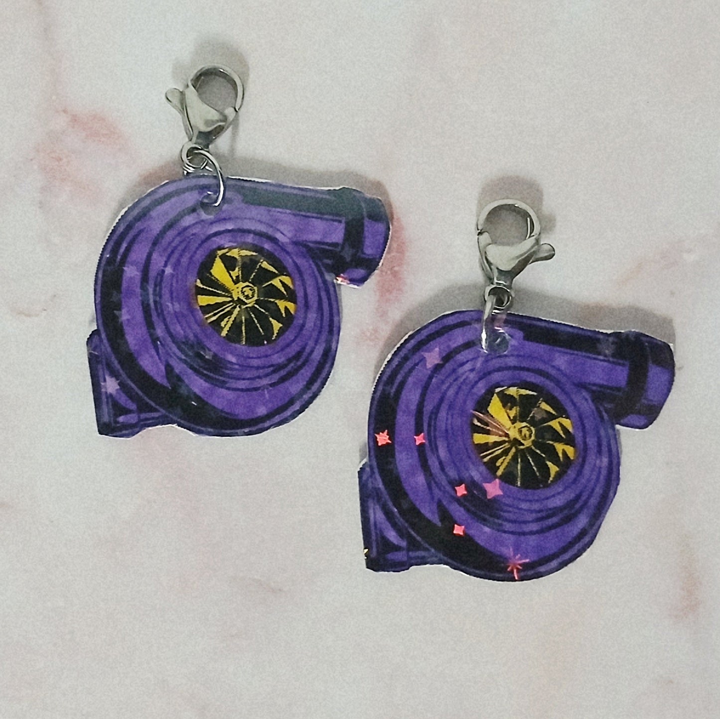 Purple Turbo Interchangeable Earrings