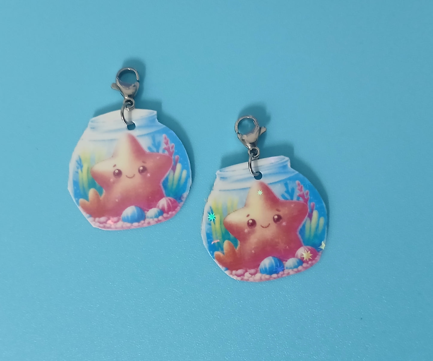 Starfish in Aquarium Interchangeable Earrings