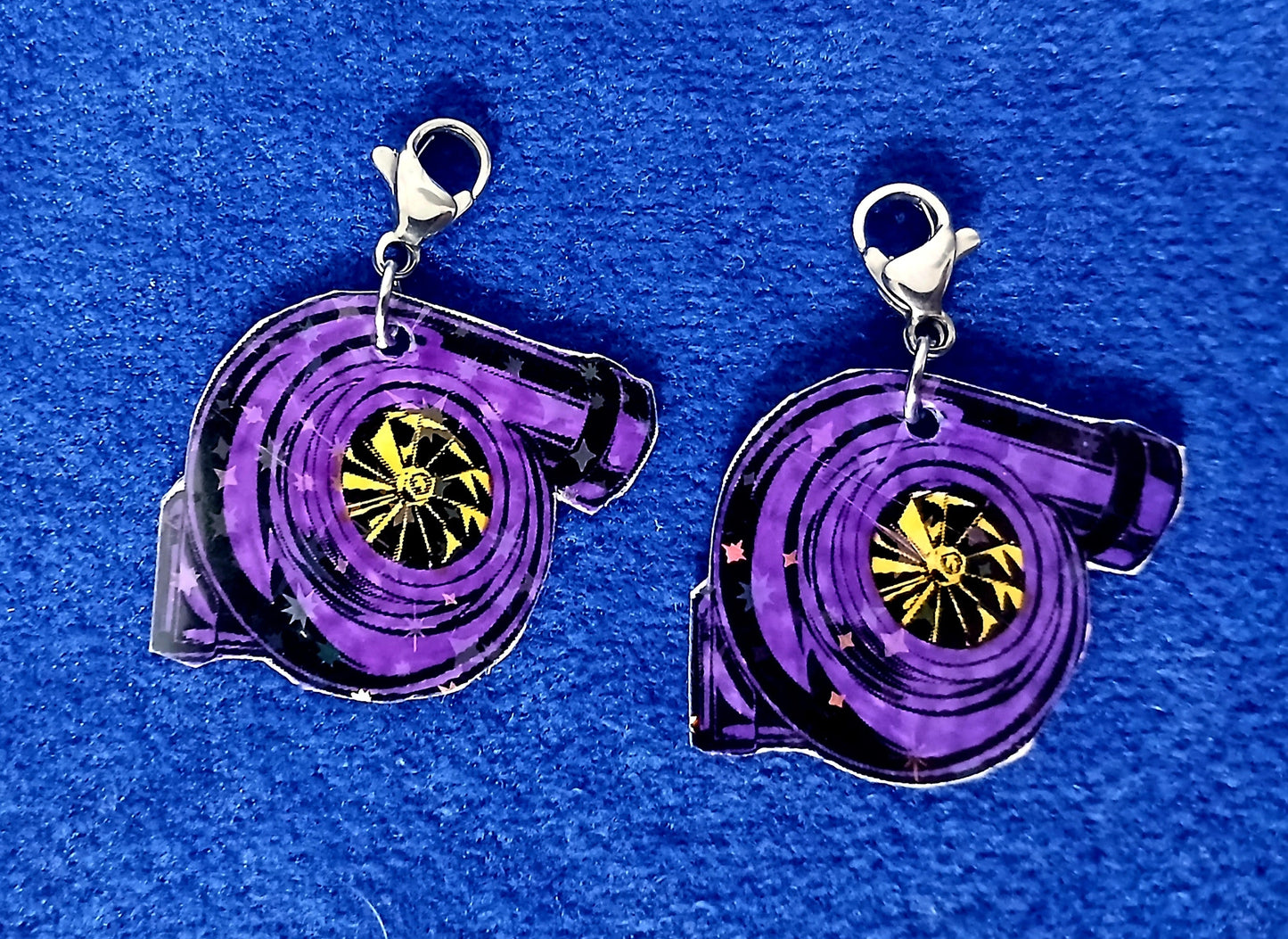 Purple Turbo Interchangeable Earrings
