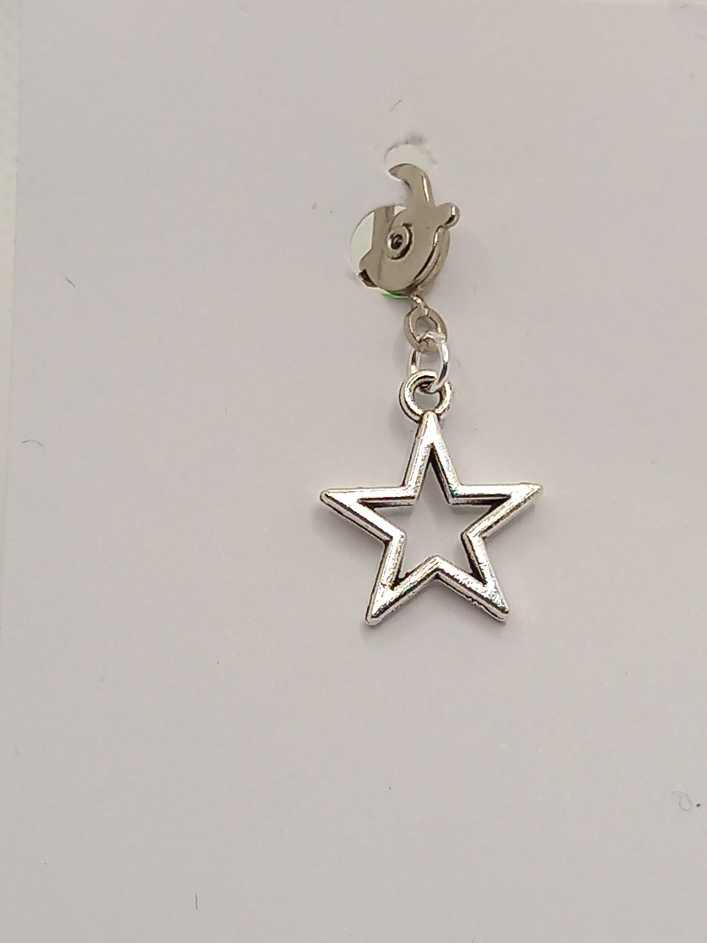 Silver Hollowed Out Star Charm