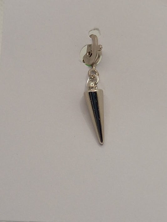 Small Silver Cone Charm